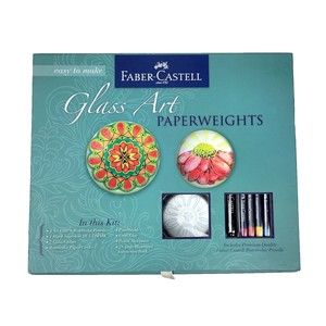 Faber-Castell Glass Art Paperweights Kit Creative Studios Premium DIY Craft NEW